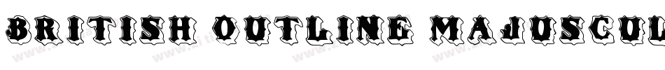 British Outline Majuscules字体转换